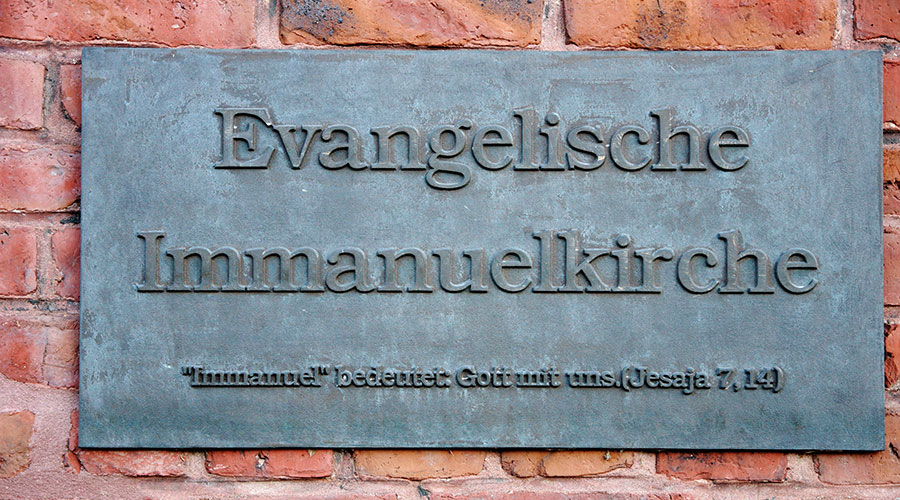 Schild Evangelische Immanuelkirche